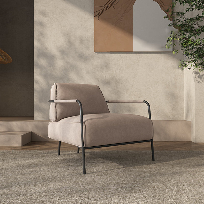 Cushion Back Vanity Armchair Basic Four Leg Chair with Cushion Clearhalo 'Accent Chairs' 'accent_chairs' 'Chairs & Seating' 'furn' 'furn_accent_chairs' 'Furniture' 'Living Room Furniture' 6435387