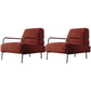 Cushion Back Vanity Armchair Basic Four Leg Chair with Cushion Burgundy Flannel 2 Piece Set Clearhalo 'Accent Chairs' 'accent_chairs' 'Chairs & Seating' 'furn' 'furn_accent_chairs' 'Furniture' 'Living Room Furniture' 6435395
