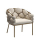 Sloped Arms Vanity Armchair Basic Four Leg Chair with Cushion Flannel Beige 1 Piece Clearhalo 'Accent Chairs' 'accent_chairs' 'Chairs & Seating' 'furn' 'furn_accent_chairs' 'Furniture' 'Living Room Furniture' 6435408