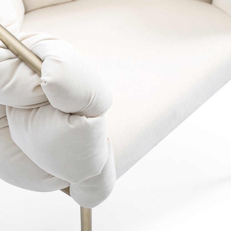 Sloped Arms Vanity Armchair Basic Four Leg Chair with Cushion Clearhalo 'Accent Chairs' 'accent_chairs' 'Chairs & Seating' 'furn' 'furn_accent_chairs' 'Furniture' 'Living Room Furniture' 6435418