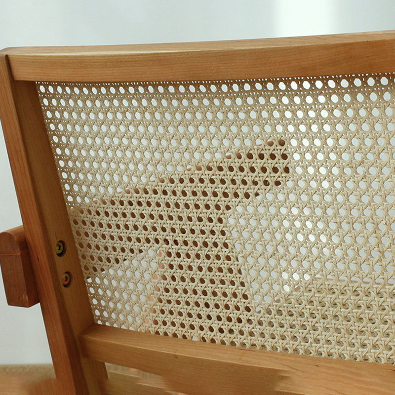 Woven Back Lounge Chair Basic Four Leg Solid Wood Chair with Cushion Clearhalo 'Accent Chairs' 'accent_chairs' 'Chairs & Seating' 'furn' 'furn_accent_chairs' 'Furniture' 'Living Room Furniture' 6435435