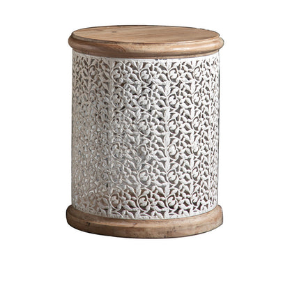 Tavolo da tavolo da tavolo in metallo in metallo in legno in legno massiccio tavolo da tamburo per soggiorno per soggiorno