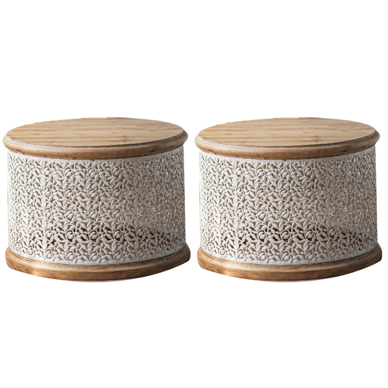 Tavolo da tavolo da tavolo in metallo in metallo in legno in legno massiccio tavolo da tamburo per soggiorno per soggiorno