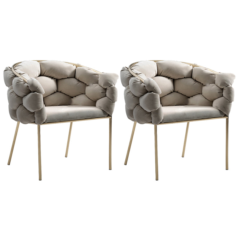 Sloped Arms Lounge Chair Basic Four Legs Chair for Living Room Flannel Gray 2 Piece Set Clearhalo 'Accent Chairs' 'accent_chairs' 'Chairs & Seating' 'furn' 'furn_accent_chairs' 'Furniture' 'Living Room Furniture' 6435580