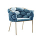 Sloped Arms Lounge Chair Basic Four Legs Chair for Living Room Flannel Blue 1 Piece Clearhalo 'Accent Chairs' 'accent_chairs' 'Chairs & Seating' 'furn' 'furn_accent_chairs' 'Furniture' 'Living Room Furniture' 6435588