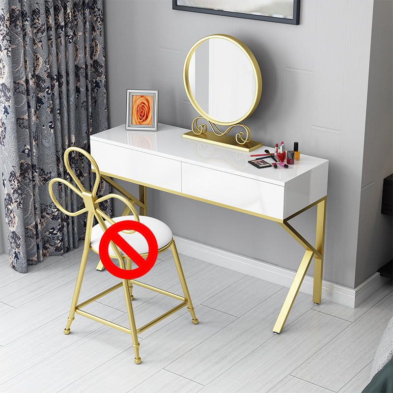 Glam Make-up Vanity 15.74 "tavoli da vanità larghi con 2 cassetti