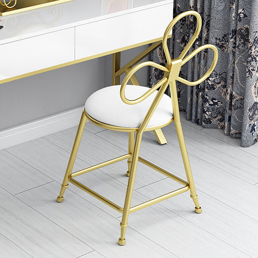 Glam Make-up Vanity 15.74" Wide Vanity Tables with 2 Storage Drawers Vanity Stool None