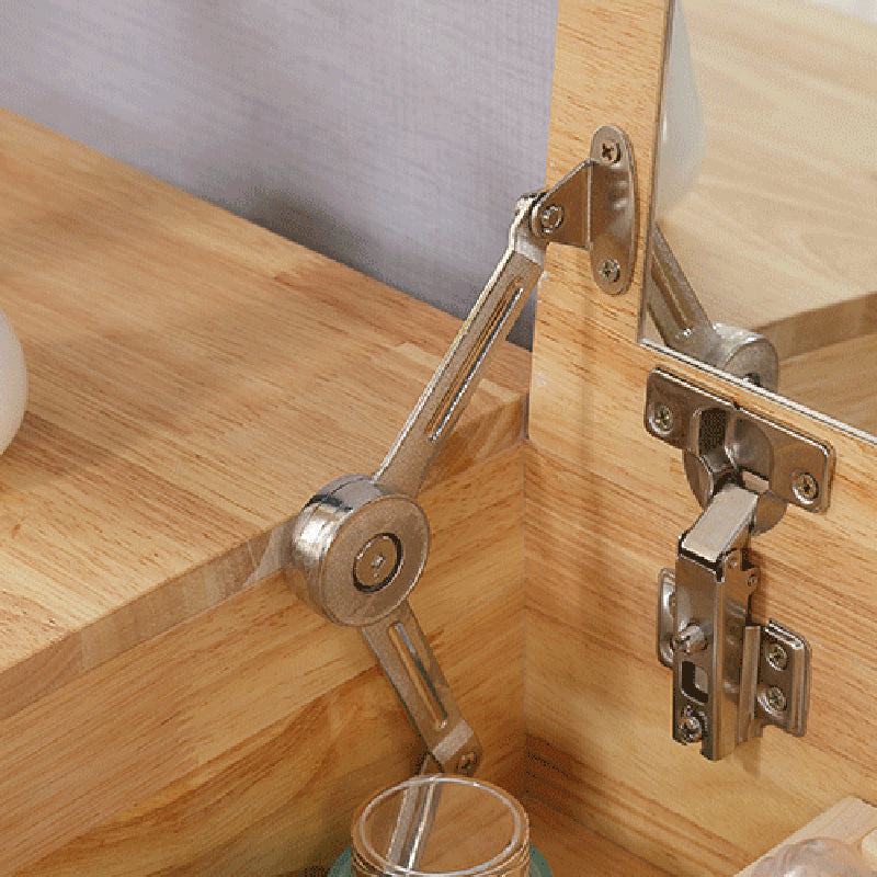 Solid Wood Vanity Dressing Table Scandinavian Flip-Top Mirror Vanity Desk