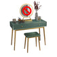 15.74" Wide Green Makeup Vanity Desk  Glam Vanity Tables with 2 Drawers