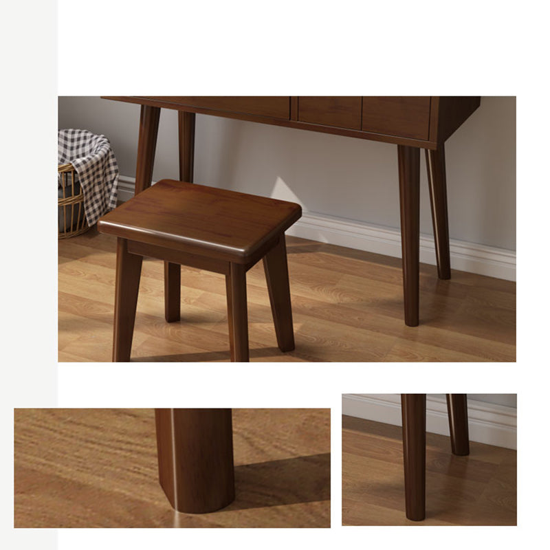 Dolteging da letto in stile nordico tavolo da letto in legno di gomma vanità per trucco