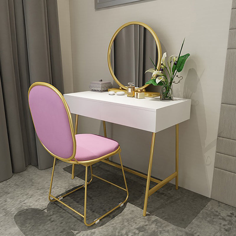 15.74" Wide Makeup Vanity Desk Bright White  Vanity Tables with 2 Storage Drawers