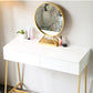 15.74" Wide Makeup Vanity Desk Bright White  Vanity Tables with 2 Storage Drawers