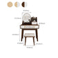 Scandinavian Solid Wood Makeup Counter with 3 Drawer and Mirror Clearhalo 'Bedroom Furniture' 'furn' 'furn_makeup_vanities' 'Furniture' 'Makeup Vanities' 'makeup_vanities' 6435789