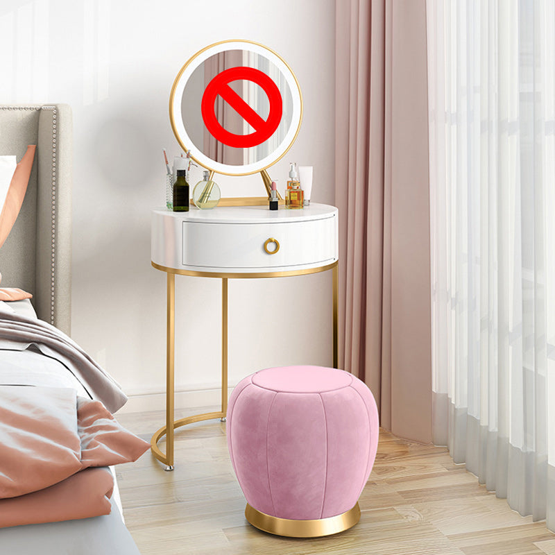 Glam Make-up Vanity 31.49" Wide Vanity Tables with 1 Storage Drawer Makeup Vanity & Stools White Clearhalo 'Bedroom Furniture' 'furn' 'furn_makeup_vanities' 'Furniture' 'Makeup Vanities' 'makeup_vanities' 6435795