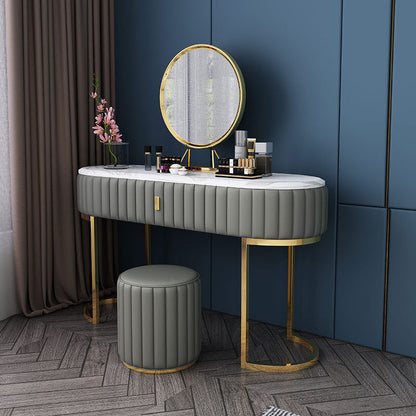 Stone Top Glam ijdelheid tafel met metalen basismake -upkruidtafel