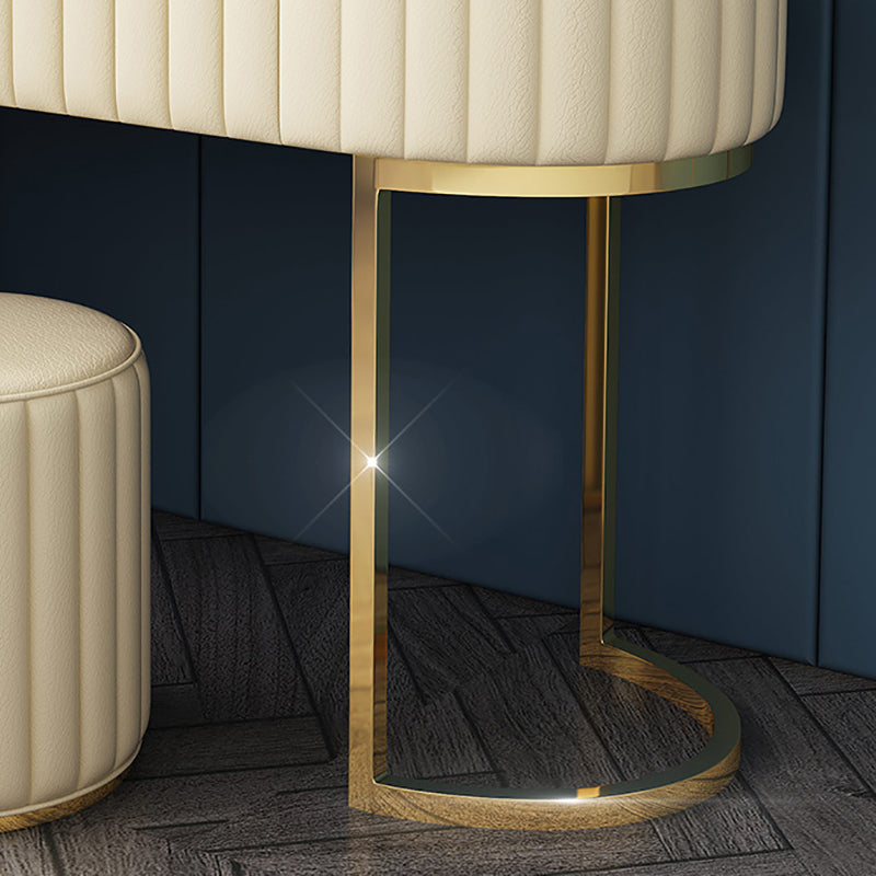 Stone Top Glam ijdelheid tafel met metalen basismake -upkruidtafel