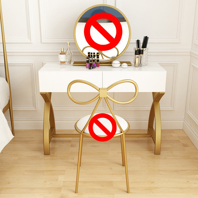 Glama-Waschtisch mit Schublade hellweißes Holz Make-up Eitelkeit, 15,74 "breit