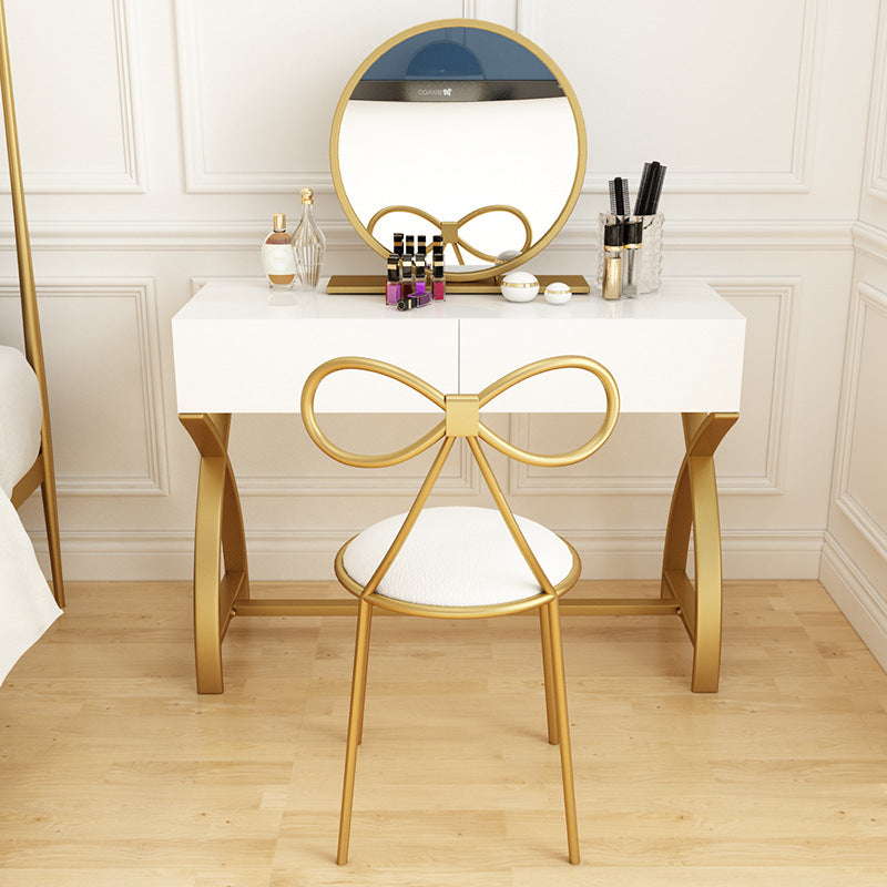 Glama-Waschtisch mit Schublade hellweißes Holz Make-up Eitelkeit, 15,74 "breit