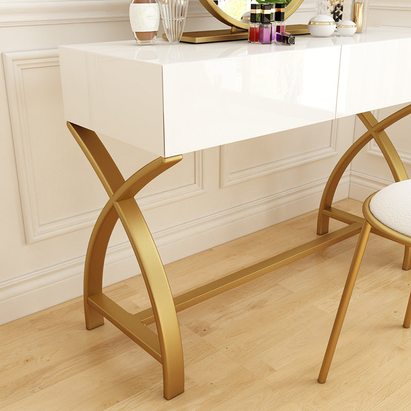 Glama-Waschtisch mit Schublade hellweißes Holz Make-up Eitelkeit, 15,74 "breit