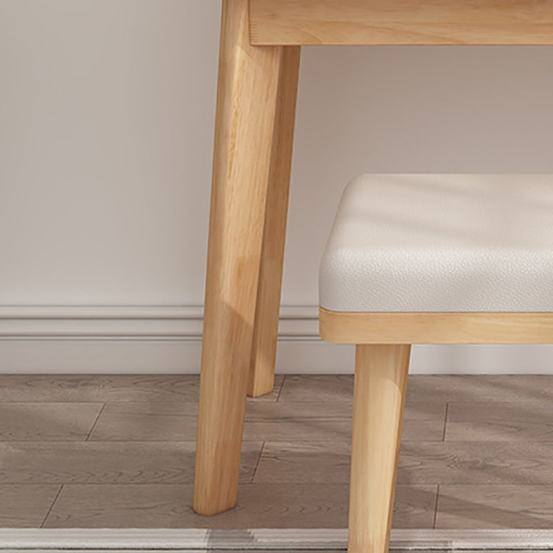 Tavolo da toeletta da vanità tradizionale set di tavoli da trucco per vanità in legno massiccio con specchio