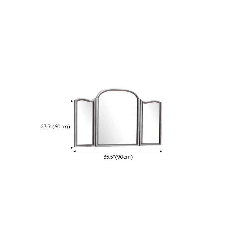 17.71 "3つのストレージ引き出し付きガラスメイクアップ虚栄心を備えた幅のスライバーバニティセット