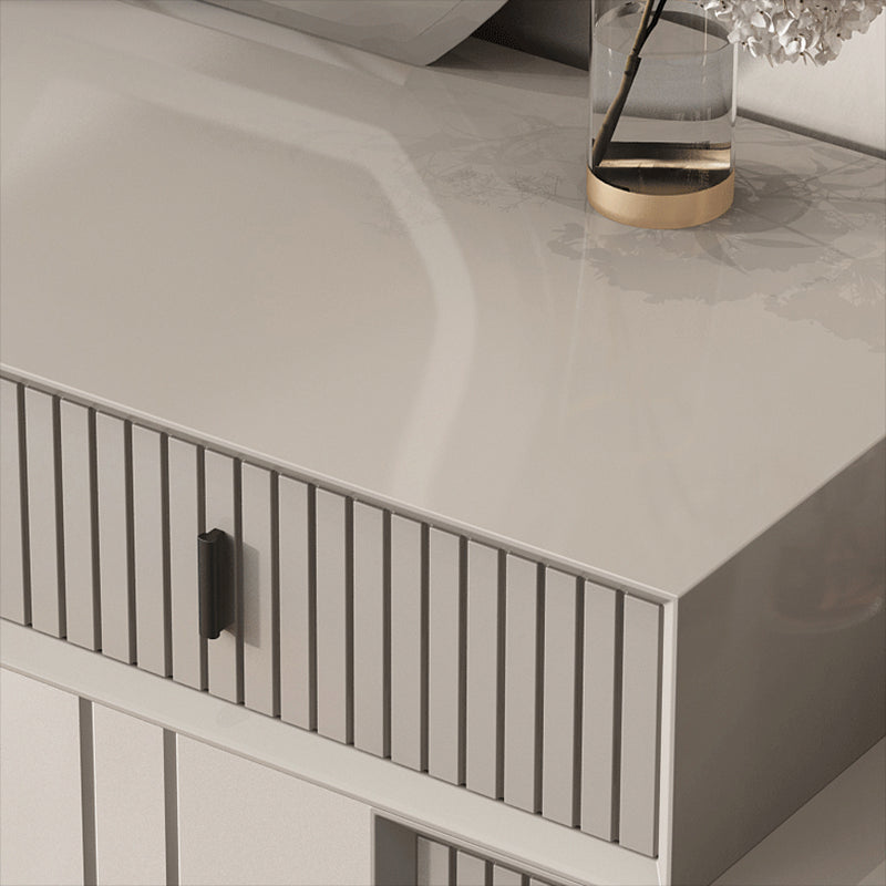 15.74" Wide Vanity Set with 5 Drawer Gray Wood Make-up Vanity