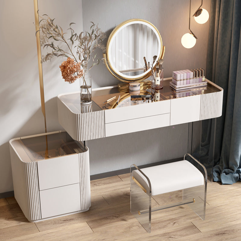 Set da toeletta da toeletta per trucco in legno contemporaneo