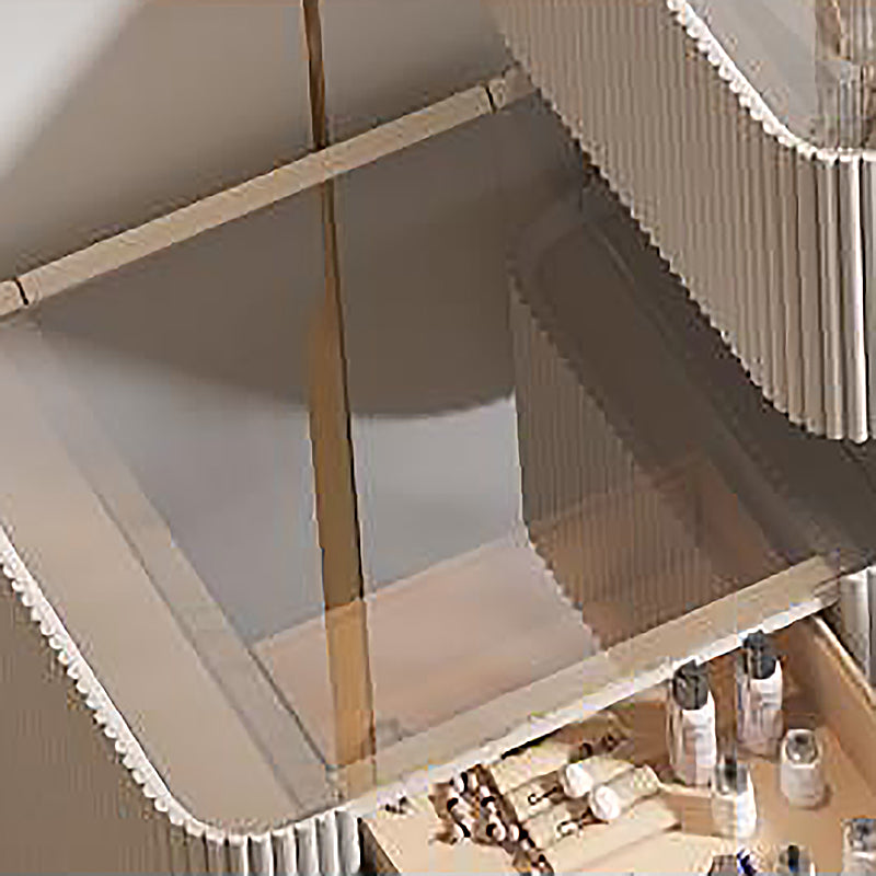 Set da toeletta da toeletta per trucco in legno contemporaneo