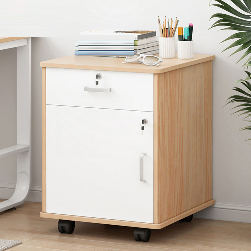 Abbazzini contemporanei File chiave di blocco del telaio in legno solido ufficio piedistallo