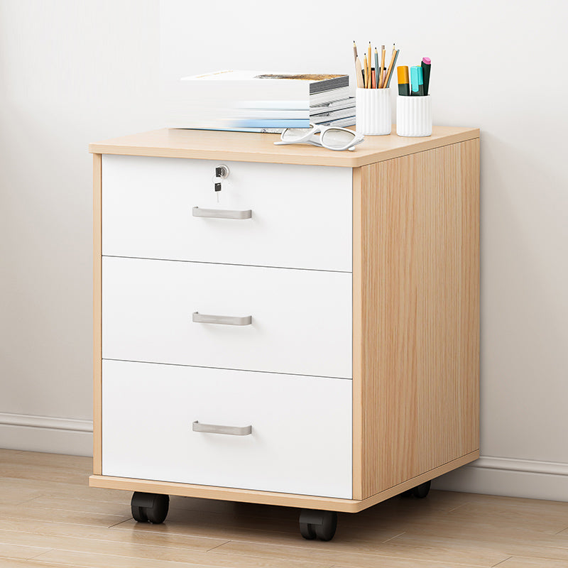 Abbazzini contemporanei File chiave di blocco del telaio in legno solido ufficio piedistallo