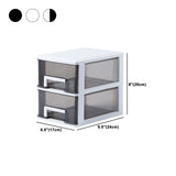 Archivo moderno de gabinete de plástico con cajones para la oficina en casa