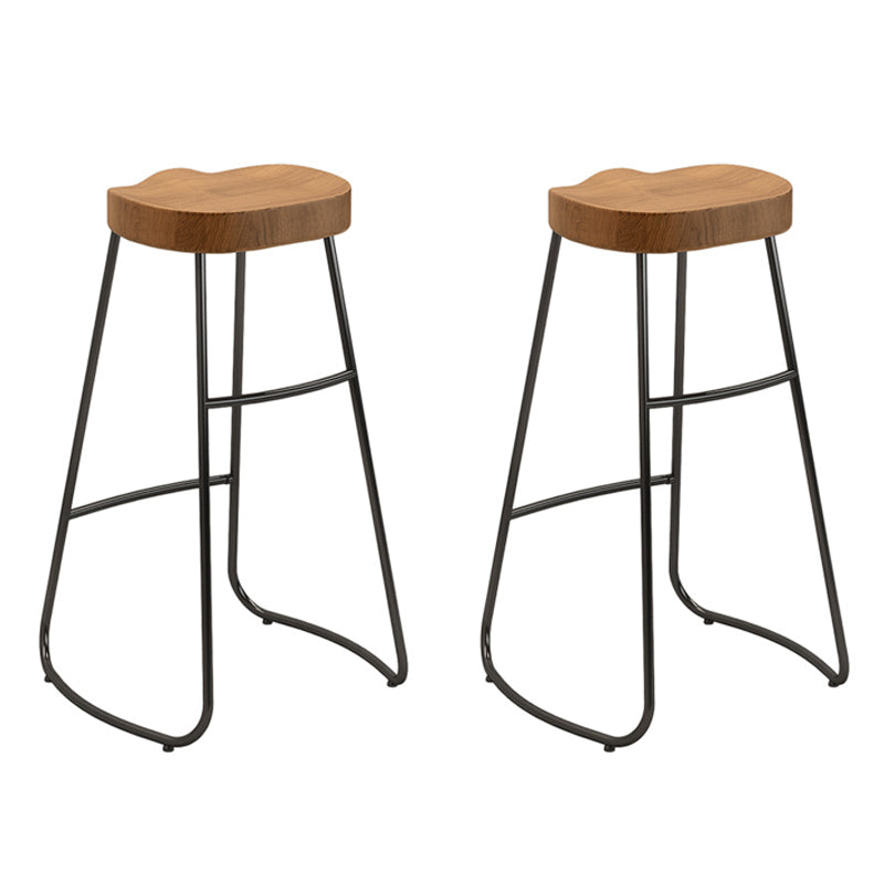 Modern Bar Table Set 1/2/4 Pcs Pine Solid Wood Bar Table and Backless Stools Wood 30"H Stools (Set of 2) Clearhalo 'Bar Furniture' 'furn' 'furn_home_bar_bar_sets' 'Furniture' 'Home Bars & Bar Sets' 'home_bar_bar_sets' 'Kitchen & Dining Furniture' 6436166