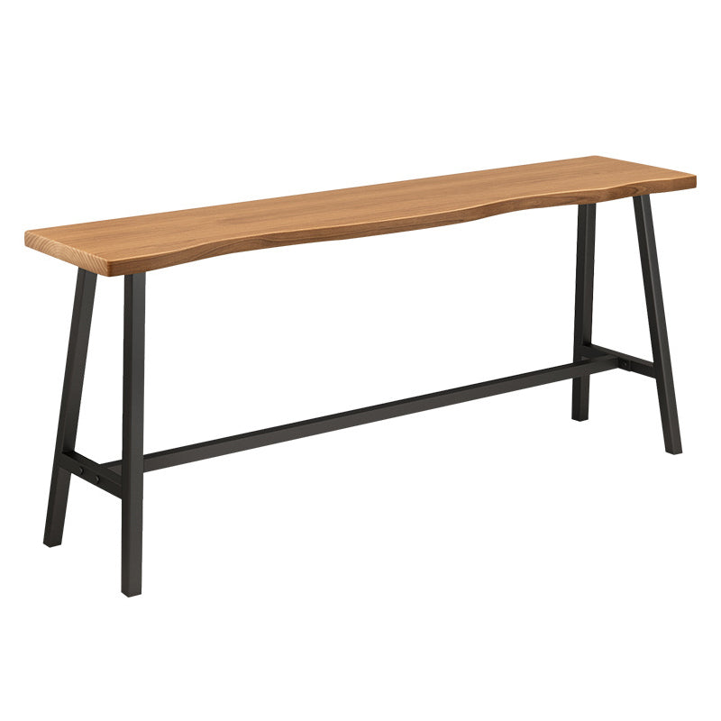 Modern Bar Table Set 1/2/4 Pcs Pine Solid Wood Bar Table and Backless Stools Wood 118"L x 18"W Clearhalo 'Bar Furniture' 'furn' 'furn_home_bar_bar_sets' 'Furniture' 'Home Bars & Bar Sets' 'home_bar_bar_sets' 'Kitchen & Dining Furniture' 6436170