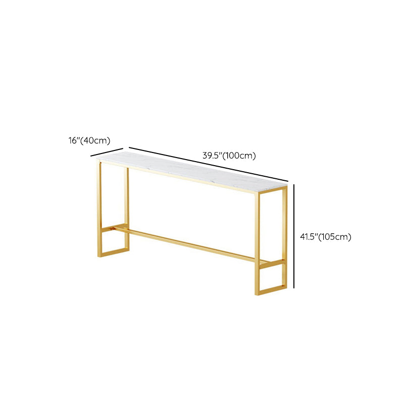 Juego de mesa de bar Glam de 1/2/3 piezas, mesa de bar rectangular con taburetes altos de metal