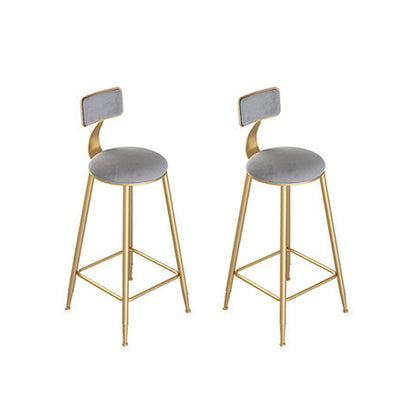 Glam 1/2/3 Pieces Bar Table Set Rectangle Bar Table with Metal High Stools Grey 30"H Stools (Set of 2) Clearhalo 'Bar Furniture' 'furn' 'furn_home_bar_bar_sets' 'Furniture' 'Home Bars & Bar Sets' 'home_bar_bar_sets' 'Kitchen & Dining Furniture' 6436222