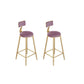 Glam 1/2/3 Pieces Bar Table Set Rectangle Bar Table with Metal High Stools Pink 30"H Stools (Set of 2) Clearhalo 'Bar Furniture' 'furn' 'furn_home_bar_bar_sets' 'Furniture' 'Home Bars & Bar Sets' 'home_bar_bar_sets' 'Kitchen & Dining Furniture' 6436225