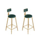 Glam 1/2/3 Pieces Bar Table Set Rectangle Bar Table with Metal High Stools Green 30"H Stools (Set of 2) Clearhalo 'Bar Furniture' 'furn' 'furn_home_bar_bar_sets' 'Furniture' 'Home Bars & Bar Sets' 'home_bar_bar_sets' 'Kitchen & Dining Furniture' 6436228