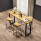 Modern 1/4/5 Pieces Bar Table Set Rectangle Wood Counter Table with High Stools for Cafe Clearhalo 'Bar Furniture' 'furn' 'furn_home_bar_bar_sets' 'Furniture' 'Home Bars & Bar Sets' 'home_bar_bar_sets' 'Kitchen & Dining Furniture' 6436269