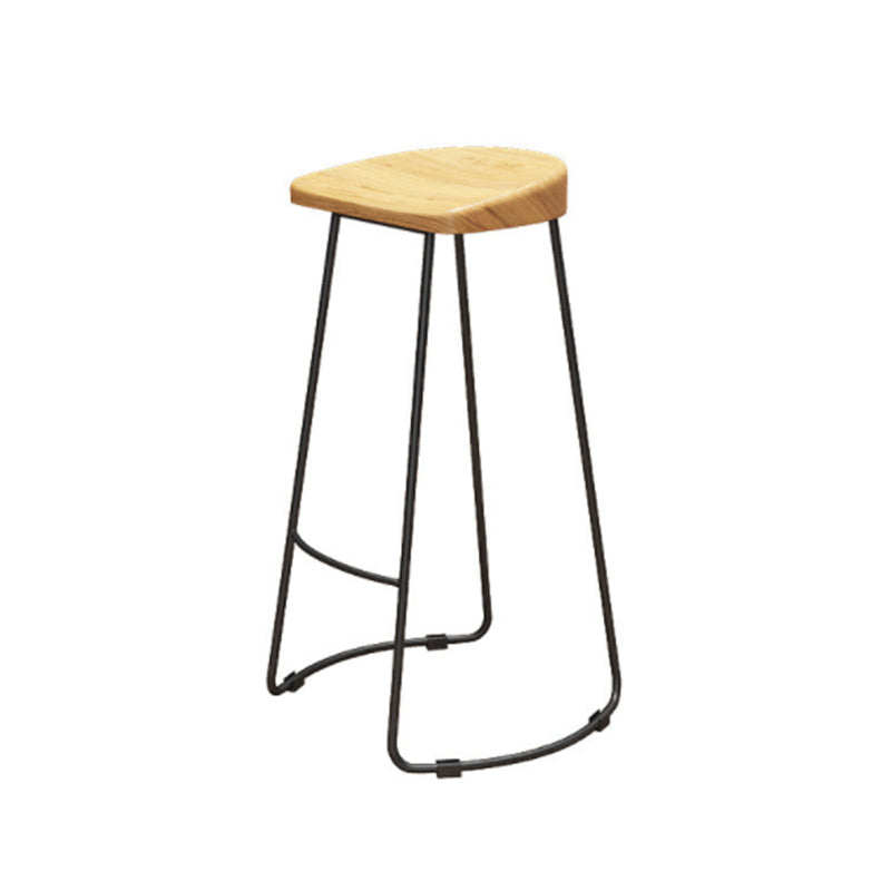 Modern 1/4/5 Pieces Bar Table Set Rectangle Wood Counter Table with High Stools for Cafe Wood 30"H Stool (Single) Clearhalo 'Bar Furniture' 'furn' 'furn_home_bar_bar_sets' 'Furniture' 'Home Bars & Bar Sets' 'home_bar_bar_sets' 'Kitchen & Dining Furniture' 6436275