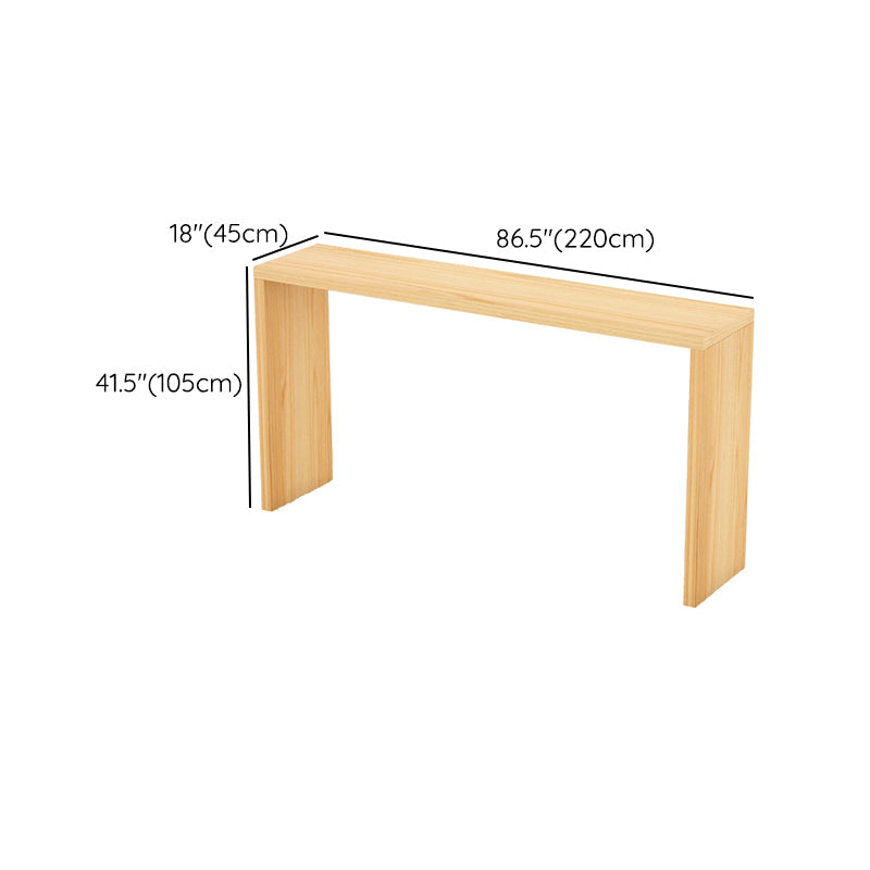 Juego de mesa de bar contemporánea de 1/2/5/9 piezas, mesa de bar rectangular de madera con taburetes altos