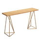 Rectangle Wood Bar Table with High Metal Stools Glam Style 1/2/4 Pieces Bar Table Set Wood 94"L x 16"W Clearhalo 'Bar Furniture' 'furn' 'furn_home_bar_bar_sets' 'Furniture' 'Home Bars & Bar Sets' 'home_bar_bar_sets' 'Kitchen & Dining Furniture' 6436362