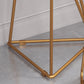 Rectangle Wood Bar Table with High Metal Stools Glam Style 1/2/4 Pieces Bar Table Set Clearhalo 'Bar Furniture' 'furn' 'furn_home_bar_bar_sets' 'Furniture' 'Home Bars & Bar Sets' 'home_bar_bar_sets' 'Kitchen & Dining Furniture' 6436363