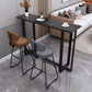 Modern Stone Bar Table Set 1/2/3 Pieces Rectangle Pub Dining Set 3 Pieces: Table, 2 Stools Clearhalo 'Bar Furniture' 'furn' 'furn_home_bar_bar_sets' 'Furniture' 'Home Bars & Bar Sets' 'home_bar_bar_sets' 'Kitchen & Dining Furniture' 6436390