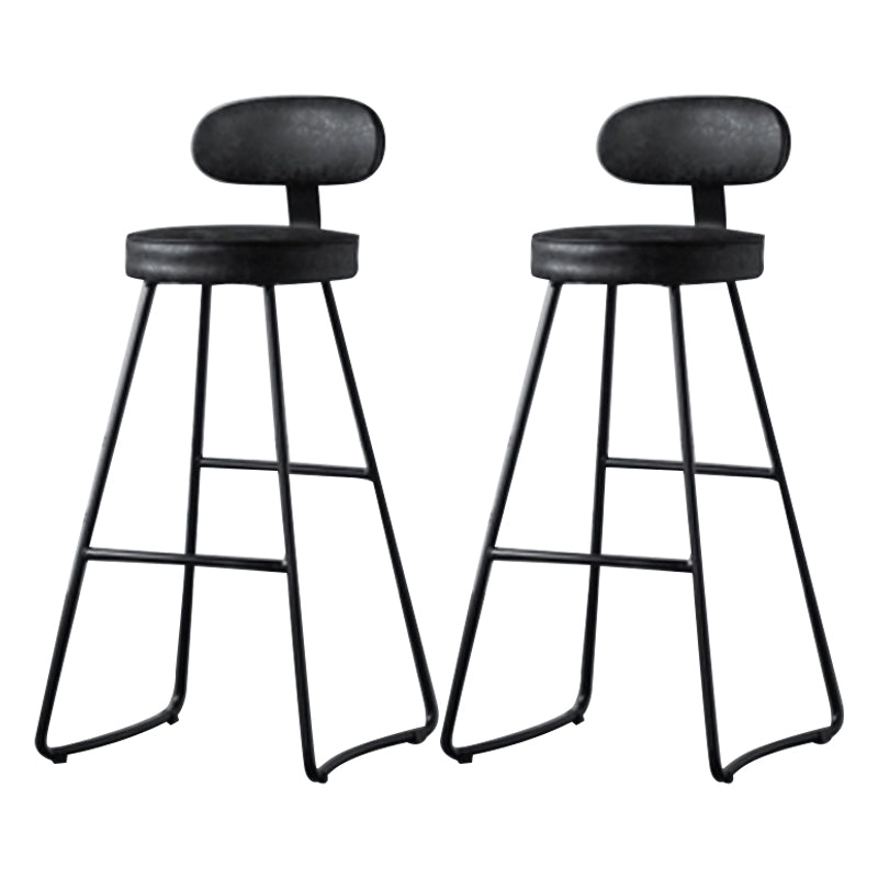 Modern Stone Bar Table Set 1/2/3 Pieces Rectangle Pub Dining Set Black 30"H Stools (Set of 2) Clearhalo 'Bar Furniture' 'furn' 'furn_home_bar_bar_sets' 'Furniture' 'Home Bars & Bar Sets' 'home_bar_bar_sets' 'Kitchen & Dining Furniture' 6436391