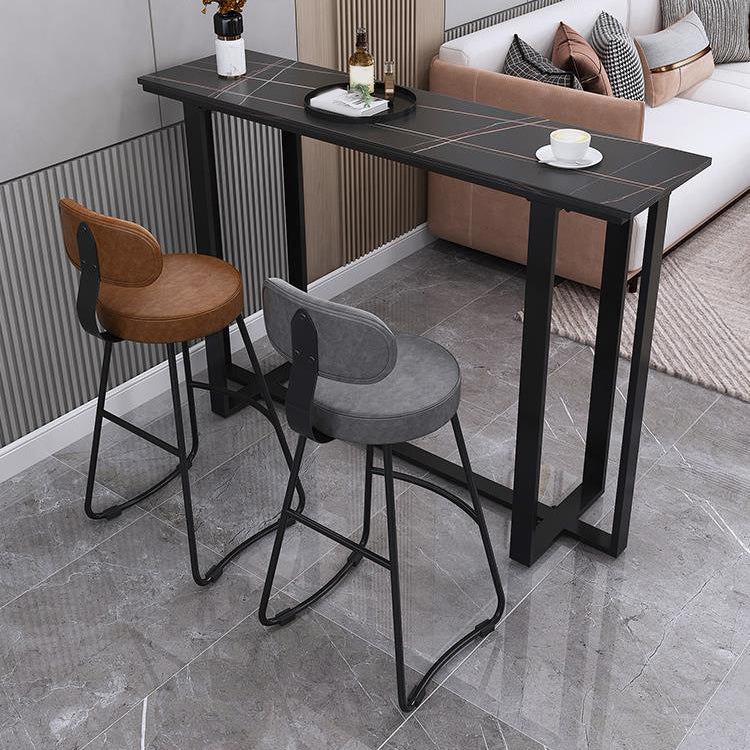 Modern Stone Bar Table Set 1/2/3 Pieces Rectangle Pub Dining Set Clearhalo 'Bar Furniture' 'furn' 'furn_home_bar_bar_sets' 'Furniture' 'Home Bars & Bar Sets' 'home_bar_bar_sets' 'Kitchen & Dining Furniture' 6436395