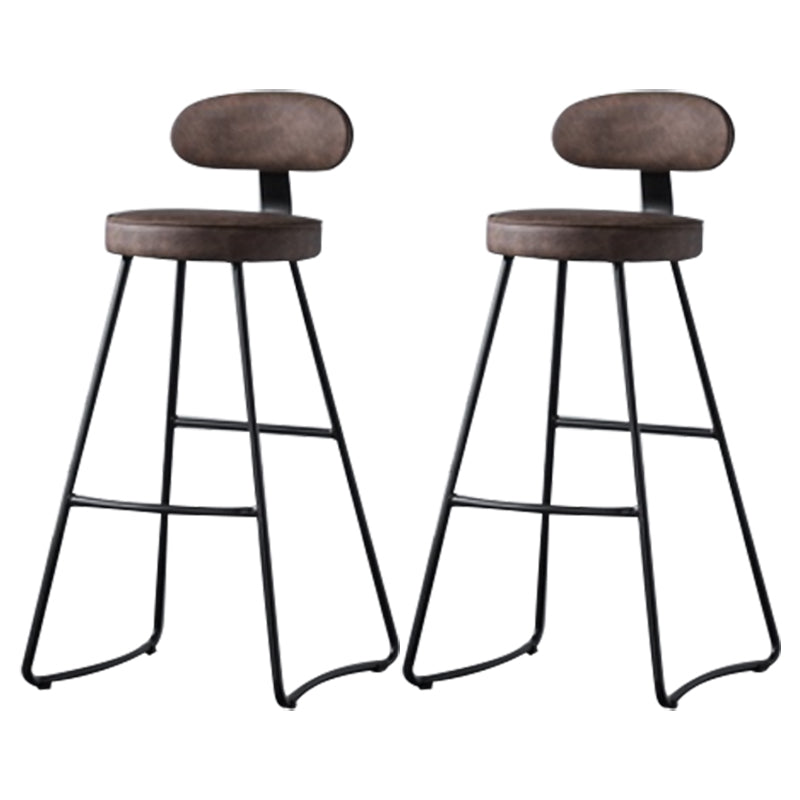 Modern Stone Bar Table Set 1/2/3 Pieces Rectangle Pub Dining Set Dark-Brown 30"H Stools (Set of 2) Clearhalo 'Bar Furniture' 'furn' 'furn_home_bar_bar_sets' 'Furniture' 'Home Bars & Bar Sets' 'home_bar_bar_sets' 'Kitchen & Dining Furniture' 6436399