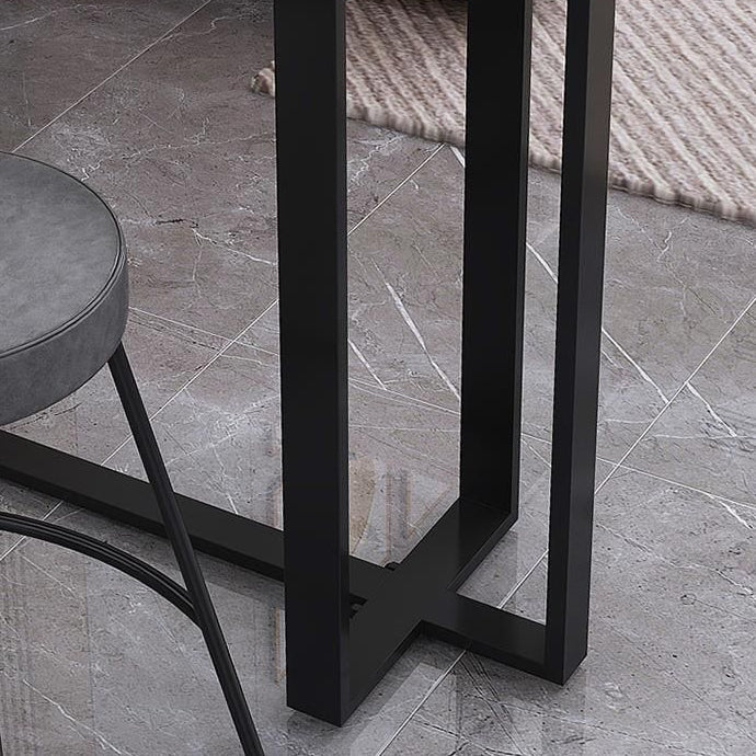 Modern Stone Bar Table Set 1/2/3 Pieces Rectangle Pub Dining Set Clearhalo 'Bar Furniture' 'furn' 'furn_home_bar_bar_sets' 'Furniture' 'Home Bars & Bar Sets' 'home_bar_bar_sets' 'Kitchen & Dining Furniture' 6436400
