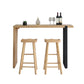 Industrial Bar Table Set 1/3 Pieces Rectangle Solid Wood Pub Dining Set