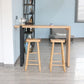 Industrial Bar Table Set 1/3 Pieces Rectangle Solid Wood Pub Dining Set