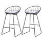Glam Style Rectangle Bar Table Set 1/2/3/5/9 Pieces Solid Wood Counter Table Black 30"H Stools (Set of 2) Clearhalo 'Bar Furniture' 'furn' 'furn_home_bar_bar_sets' 'Furniture' 'Home Bars & Bar Sets' 'home_bar_bar_sets' 'Kitchen & Dining Furniture' 6436470